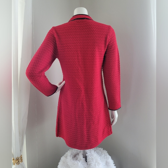 Boston Proper Red Wool Blend Sweater Jacket - Picture 5 of 9